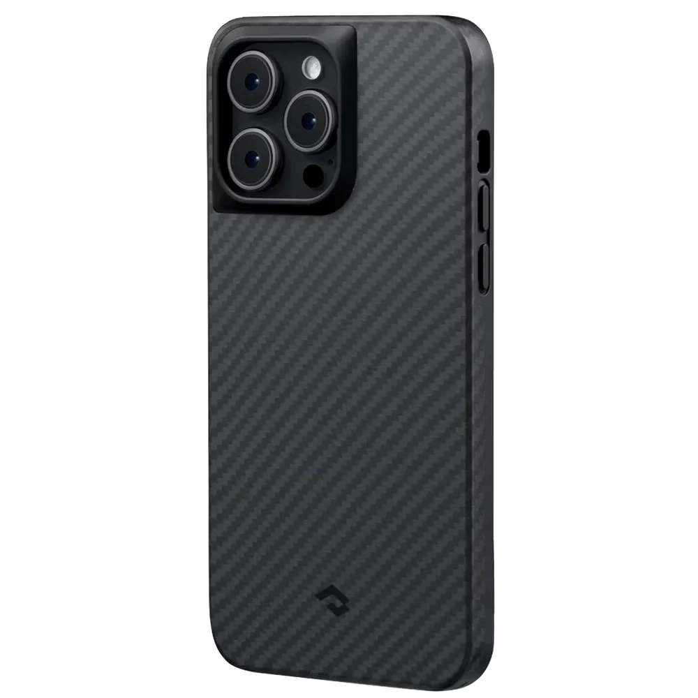Чехол из арамидного волокна с поддержкой MagSafe PITAKA MagEZ Case Pro 3 1500D для iPhone 14 Pro Max, Black / Grey Twill (Cаржевое переплетение)
