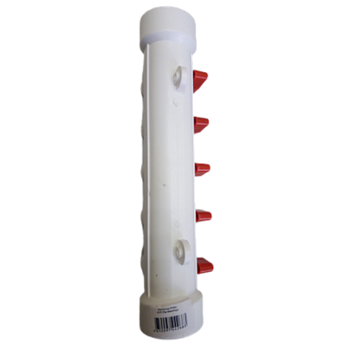 Коллектор MeerPlast 40х20 (5 вых.) с воздухоотводчиком красный