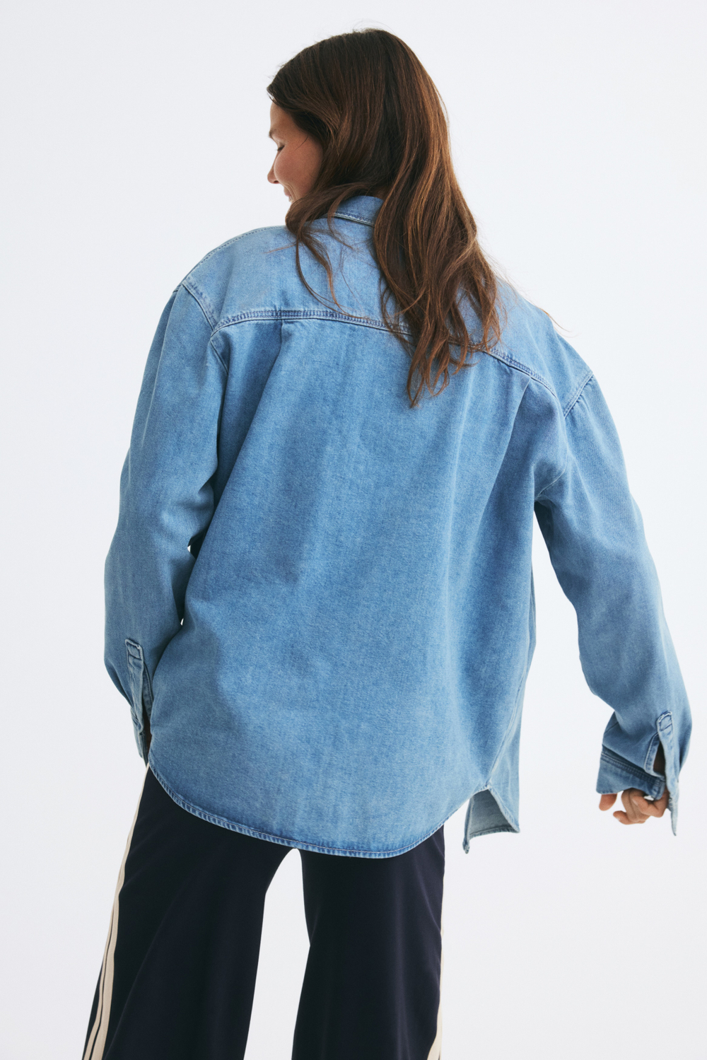 Джинсовая рубашка оверсайз - H&M