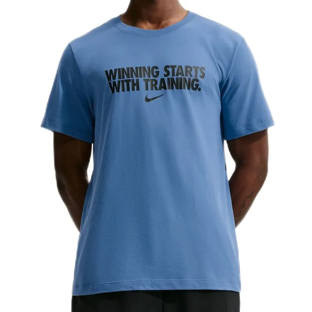 Теннисная футболка Nike Dri-Fit Winning - indigo storm/black