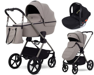 Детская коляска Rant Teo Soft 3 в 1 с автокреслом Cruise Black Cloud