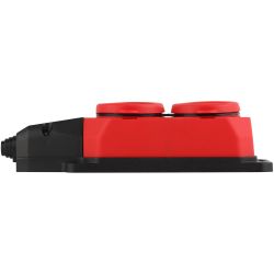 Колодка ЭРА K-2e-RED-IP44 каучуковая с заземлением 2 розетки 16A IP44 красная | Электротовары