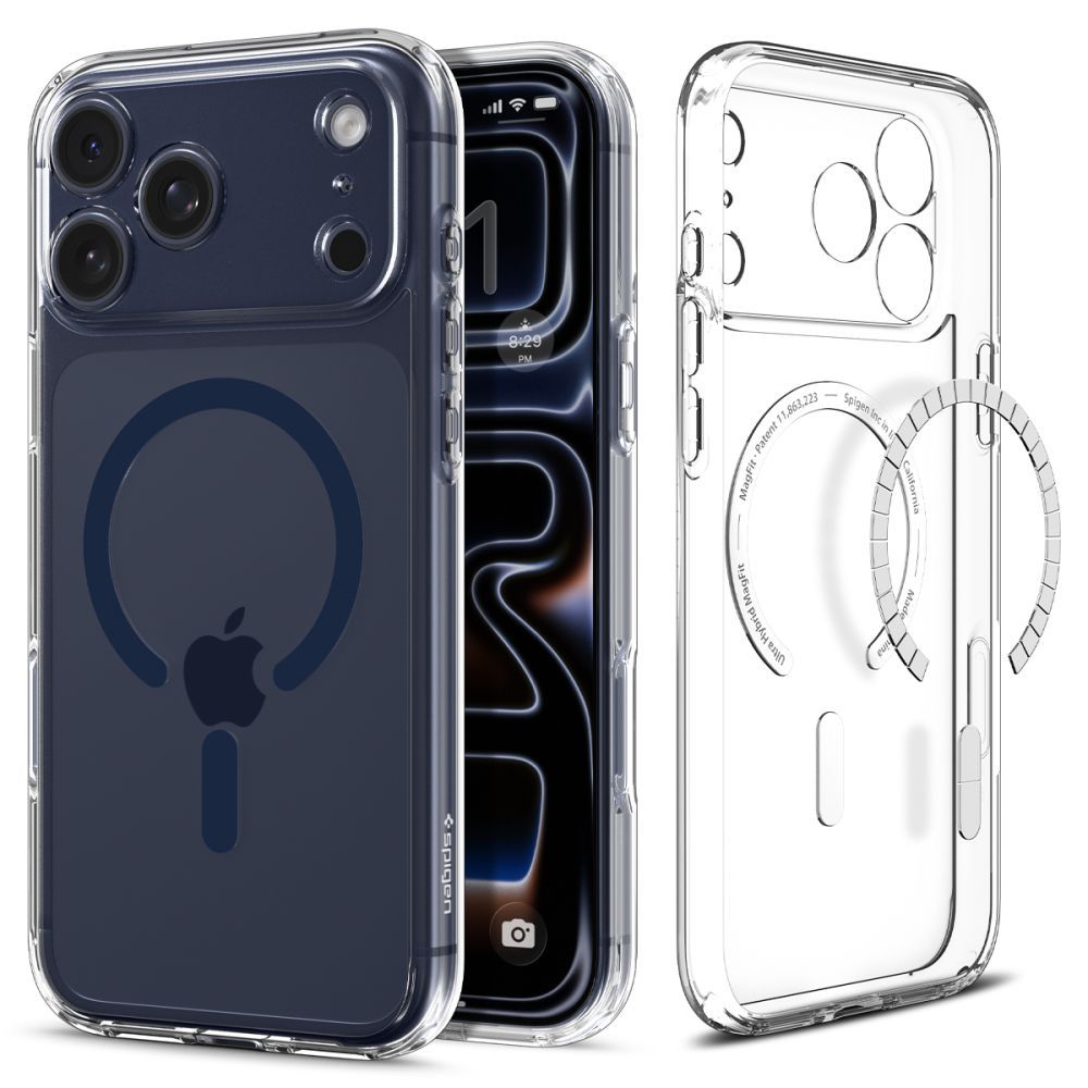 Чехол Spigen Ultra Hybrid Mag MagSafe для iPhone 17 Pro Clear Deep Blue