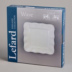 НАБОР ТАРЕЛОК ЗАКУСОЧНЫХ LEFARD "WAVE" КВАДРАТ. 2 ШТ. 23,5*3 СМ (КОР=12НАБ.)