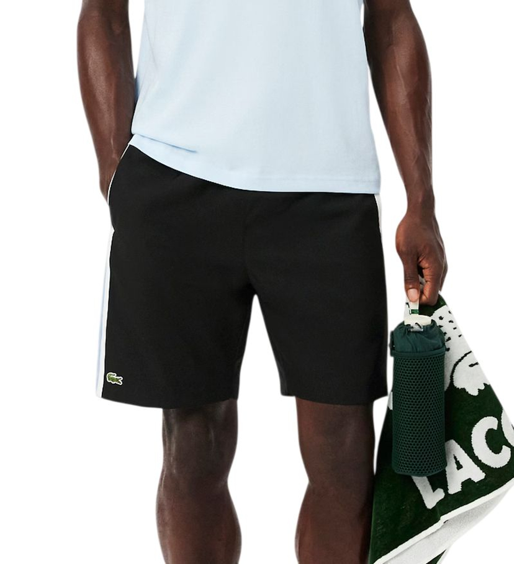 Теннисные шорты Lacoste Sport Colourblock Panels Lightweight - black/white/blue