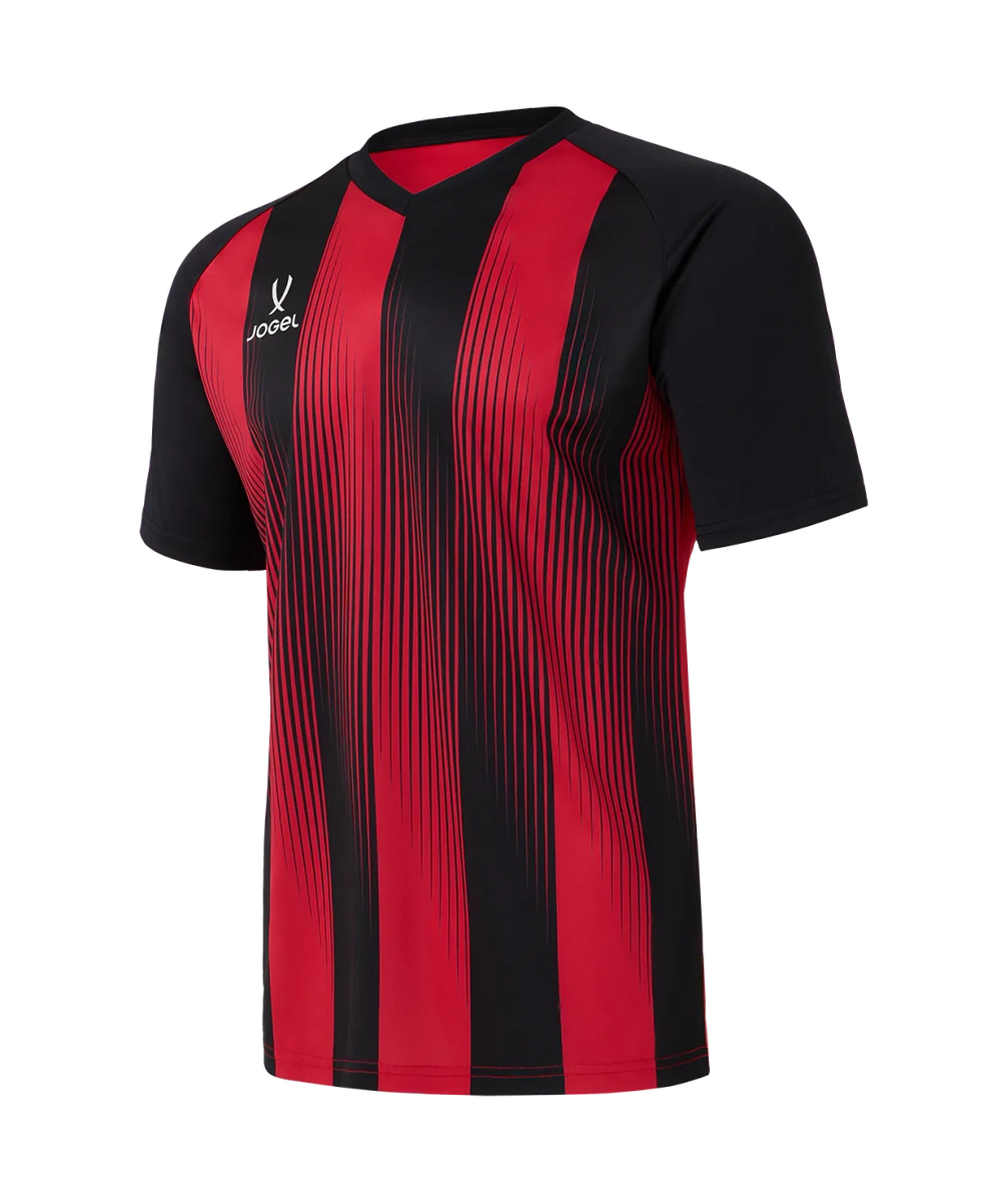 Футболка игровая Jogel Camp Striped Jersey-K, красный R2/черный 99
