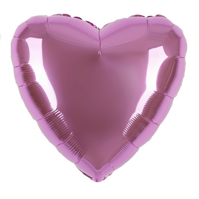 Сердце Светло-розовый Pink металлик 18"/45см шар фольга