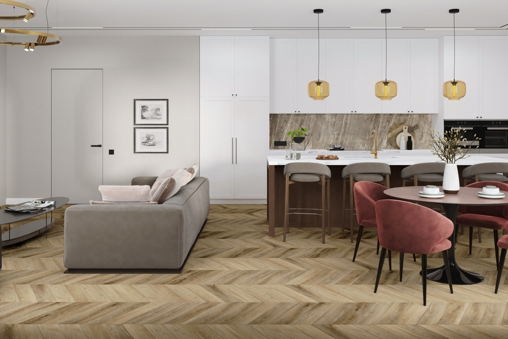 Кварц-винил SPC Damy Floor Chevron SPC 5 мм АМБУАЗ 1.676 м2