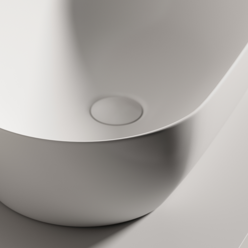 Раковина Ceramicanova Твист (Twist) накладная овальной формы 500x300x140 белый матовый CN12001MW