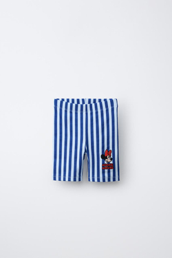 ZARA -ВЕЛОСИПЕДКИ В ПОЛОСКУ С ВЫШИВКОЙ «МИННИ МАУС» ©DISNEY, СИНИЙ