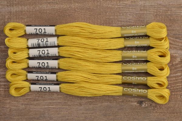 Мулине Lecien Cosmo, цв. 0701 / 6 мот. по 8 метров, в 6 сложений