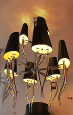 Люстра  Brunilde Chandelier  by Ipe cavalli черный 9 палафонов