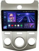 Магнитола для KIA Cerato 2 2008-2013 (кондиционер, рамка серебро) - Teyes CC3 на Android 10, Быстрая, QLED, CarPlay, 4G SIM-слот