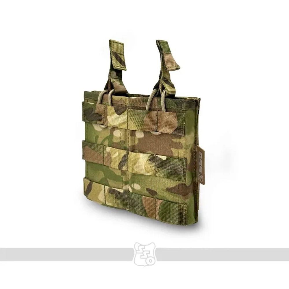 АКМ 2 MOLLE. Сумка для 2 магазинов АК без клапана