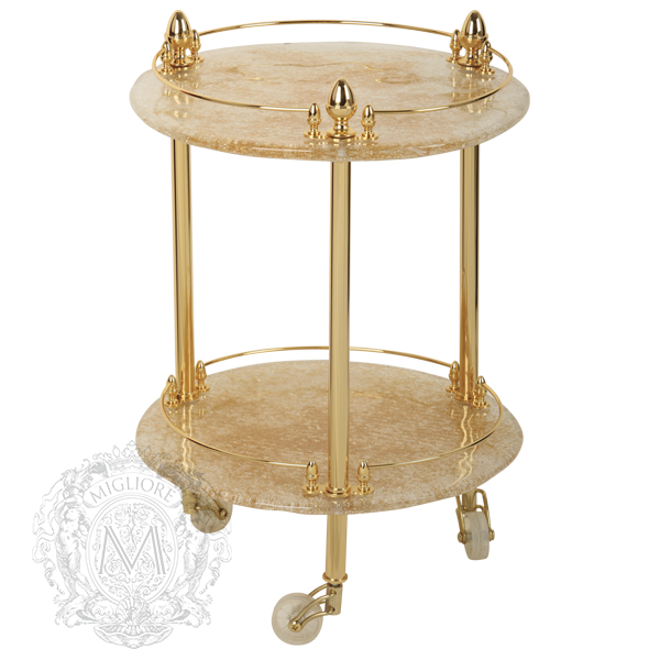 Столик на колесиках Migliore Elizabetta  ML.ELB-60.149.BR бронза    H57 cm; D40 cm