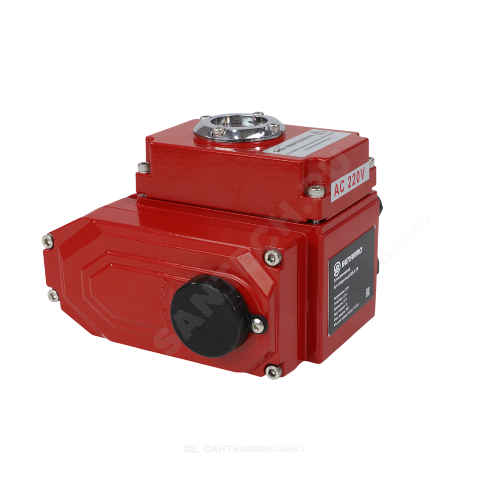 Электропривод четвертьоборотный QB-3-120 F05/F07 17х17/14х14 квадрат 220В IP67 для 3-ходорого крана Benarmo