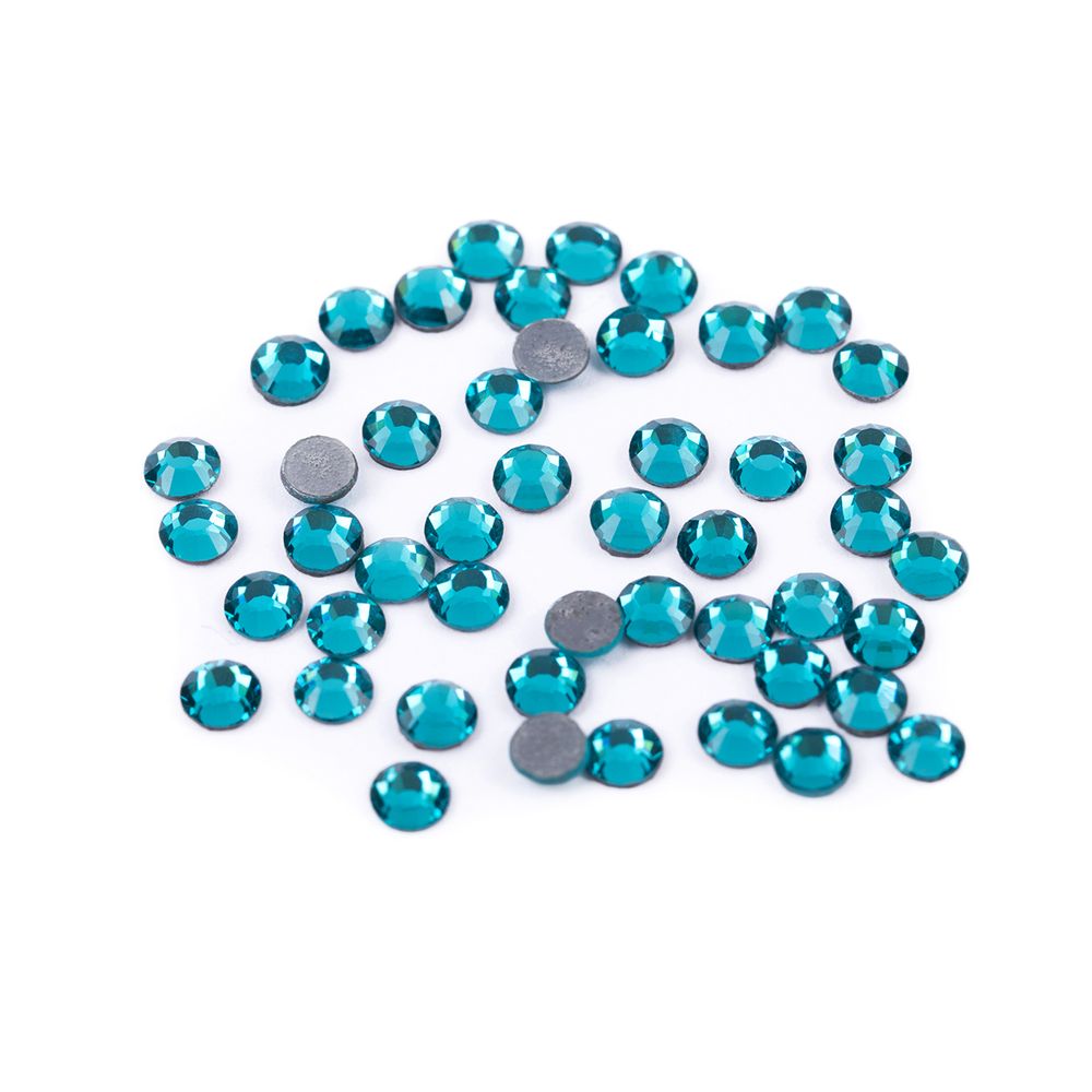 Стразы клеевые стекло 3.9 мм, 5х48 шт, SS16 №09 бирюзовый (Blue Zircon), Zlatka ZRTG-1648