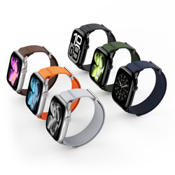 Ремешок зеленого цвета с магнитной фиксацией для смарт часов Apple Watch размером 38, 40, 41 и 42MM, серия Strap (YM Series) от Dux Ducis