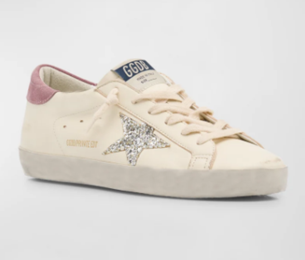 Женские кеды Superstar Glitter Leather Low-Top Sneakers