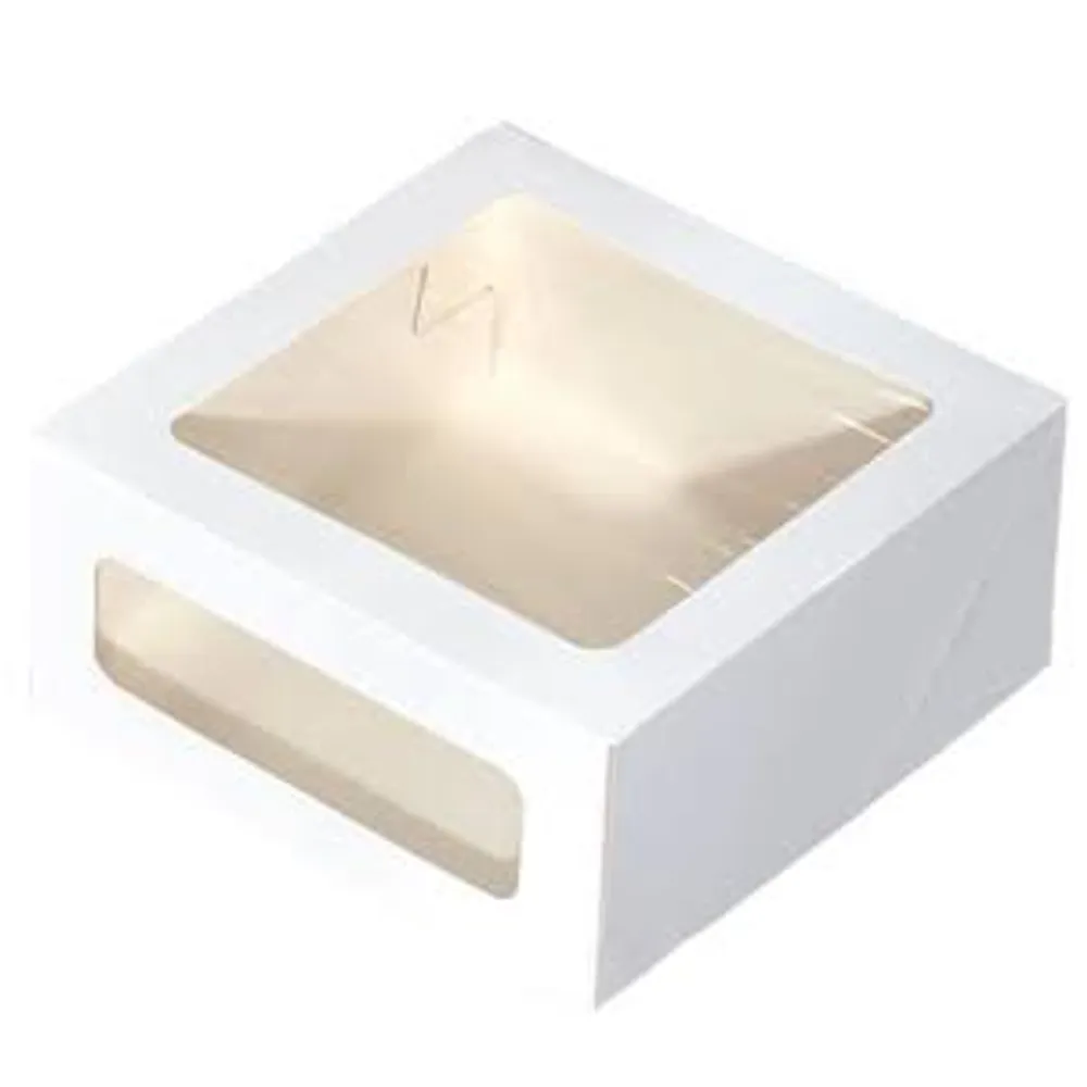 Короб для торта CAKE II Window White 260х260х100 мм ForGenika (15/75 шт)