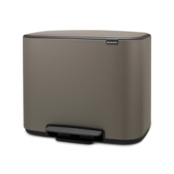 Мусорный бак Bo Pedal Bin 3x11л Brabantia Платиновый