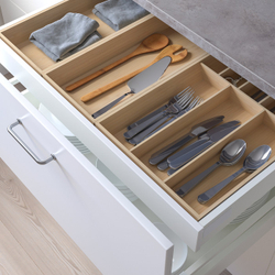 IKEA UPPDATERA  (ИКЕА УППДАТЕРА)  -  Лоток для столовых приборов/2 лотка для принадлежностей - светлый бамбук 72x50 см