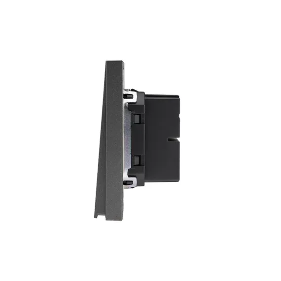 Переключатель перекрестный двухклавишный KRANZ Miele Strong Графит KR-78-0733-6