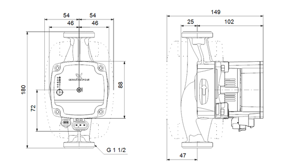 Grundfos ALPHA1 L 25-80 180