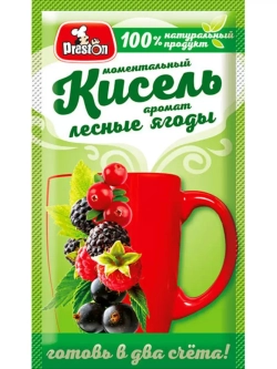 Кисель лесные ягоды, вишня, клубника, ежевика 30 г * 20 шт