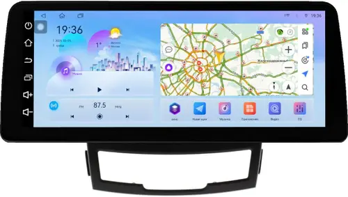Магнитола для SsangYong Actyon 2 2011-2013 - FarCar S500-TS18 монитор 12.3" 2K QLED на Android 14, Быстрая, CarPlay, 4G SIM-слот