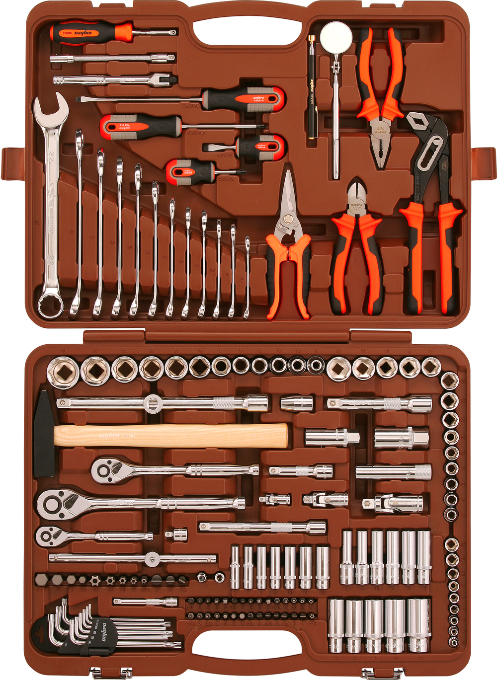 OMT150S (OMT150S18) Набор инструмента универсальный 1/4", 3/8" и 1/2"DR, 150 предметов
