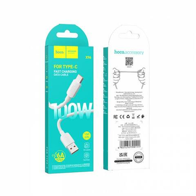 Кабель 100W USB на Type-C Hoco X96 (white)