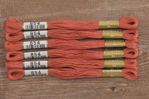 Мулине Lecien Cosmo, цв. 0854 / 6 мот. по 8 метров, в 6 сложений