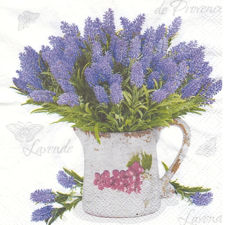 Салфетка для декупажа Кувшин с цветами, 33*33 см, 1 штука