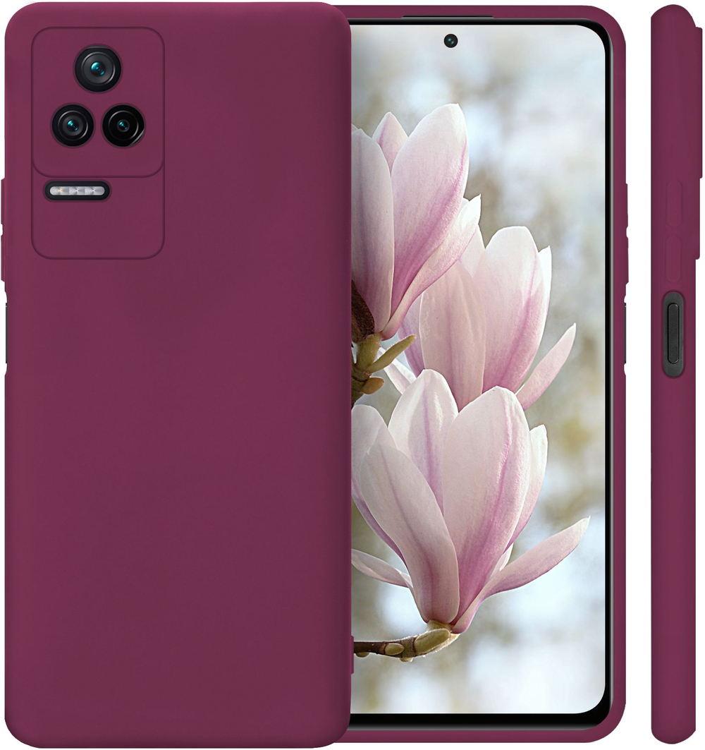 Мягкий Soft Touch чехол из силикона для XIAOMI POCO F4 с бархатной подкладкой