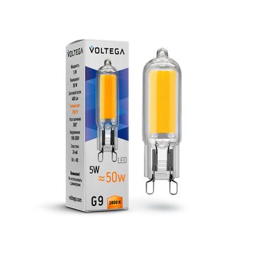 Светодиодная лампа Simple Capsule 5W 2800K G9 (7090) 360° VG9-K1G9warm5W Voltega