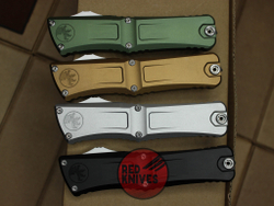 Нож Microtech Troodon 3 T/E Tanto Gray - рукоять серый алюминий