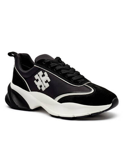 Кожаные кроссовки good luck trainer TORY BURCH - черный(161550)