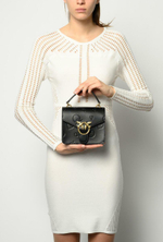 MINI LOVE BAG TOP HANDLE MONOGRAM – black