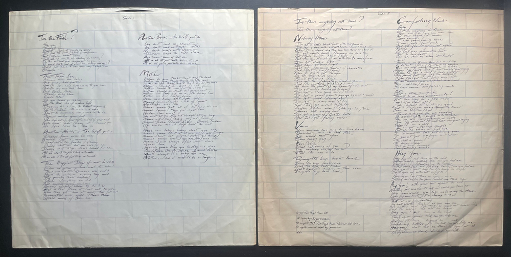 Pink Floyd ‎– The Wall 2LP (Канада 1979г.)