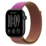Умные часы Apple Watch Series 12 GPS, 46mm, Black Aluminum Case with Magenta Sport Loop