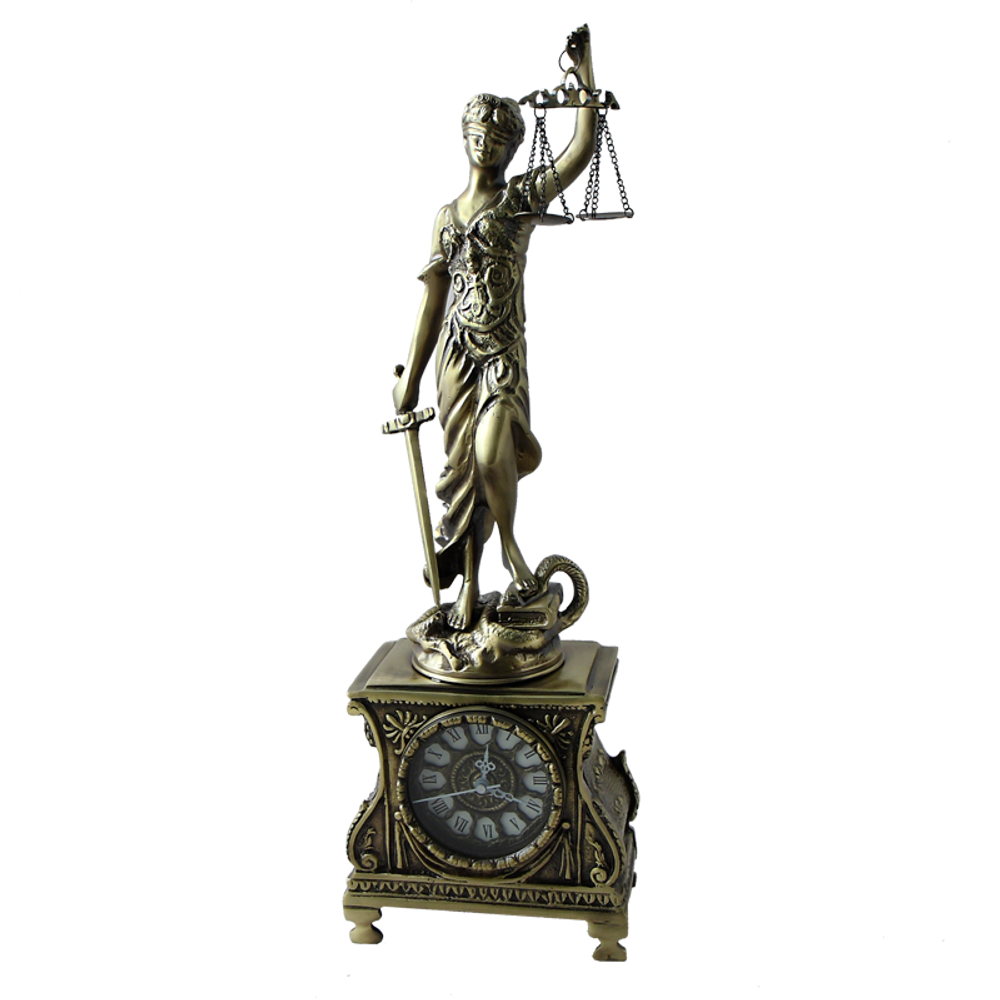 Bello De Bronze Часы Джустиса, антик