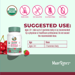 MaryRuth's, органические мультивитамины для женщин, вишня и малина, 60 жевательных таблеток