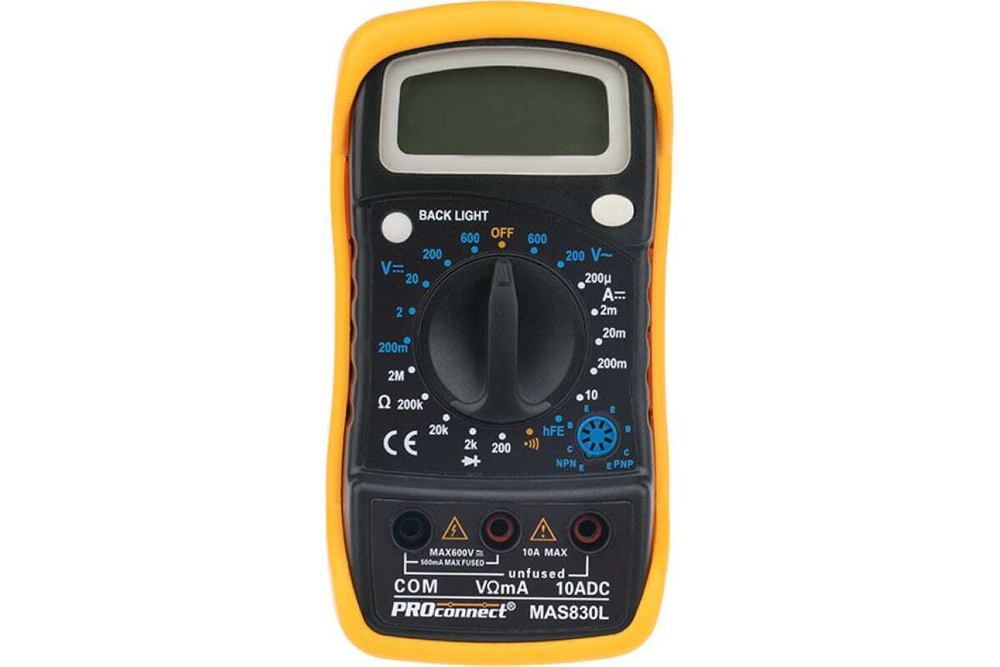 МУЛЬТИМЕТР ПОРТАТИВНЫЙ PROCONNECT MAS830L (DT850L) 13-3021