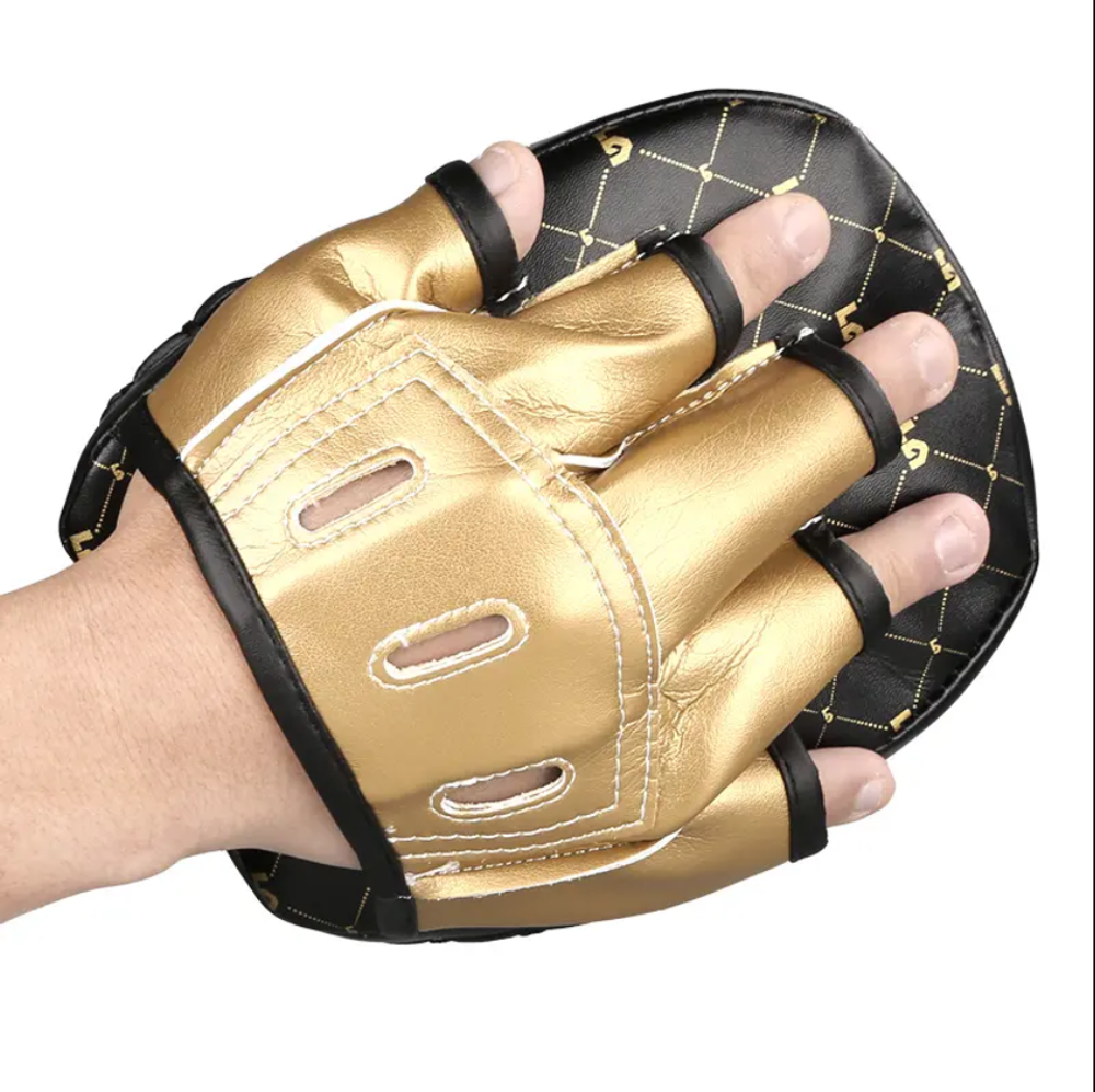 Лапы тренерские, черно-золотые FOCUS MITTS  Tigershop