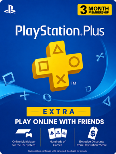 Playstation Store США (USA): 3-месячная подписка PlayStation Plus Extra [услуга выкупа подписки в аккаунт PSN]