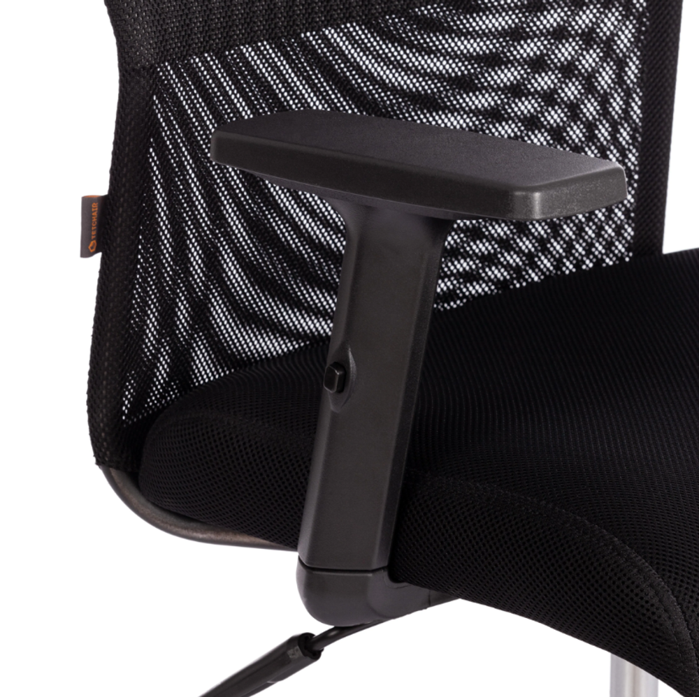Practic (Tetchair) Кресло офисное (ткань/кожзам черный)