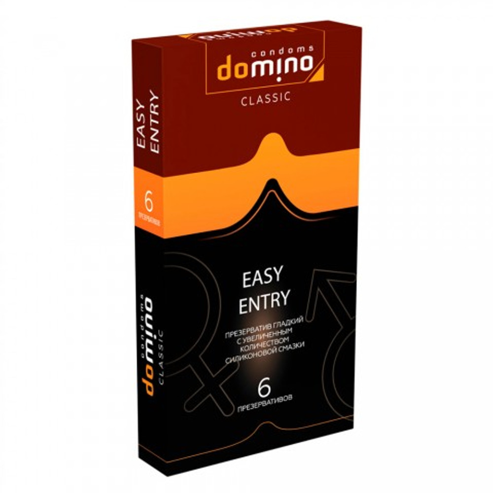 Презервативы Domino CLASSIC Easy Entry, с увеличенным объёмом смазки, 6 шт