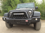 Бампер силовой передний Jeep Wrangler JK 2007-2018 с доп. фарами и центральной защитной дугой РИФ