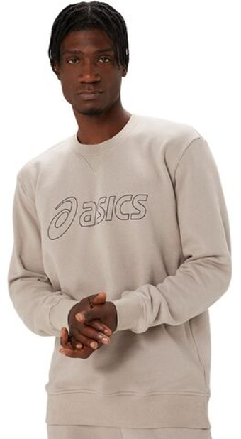 Мужская теннисная кофта Asics Sweat Shirt - лунный камень/графитовый серый